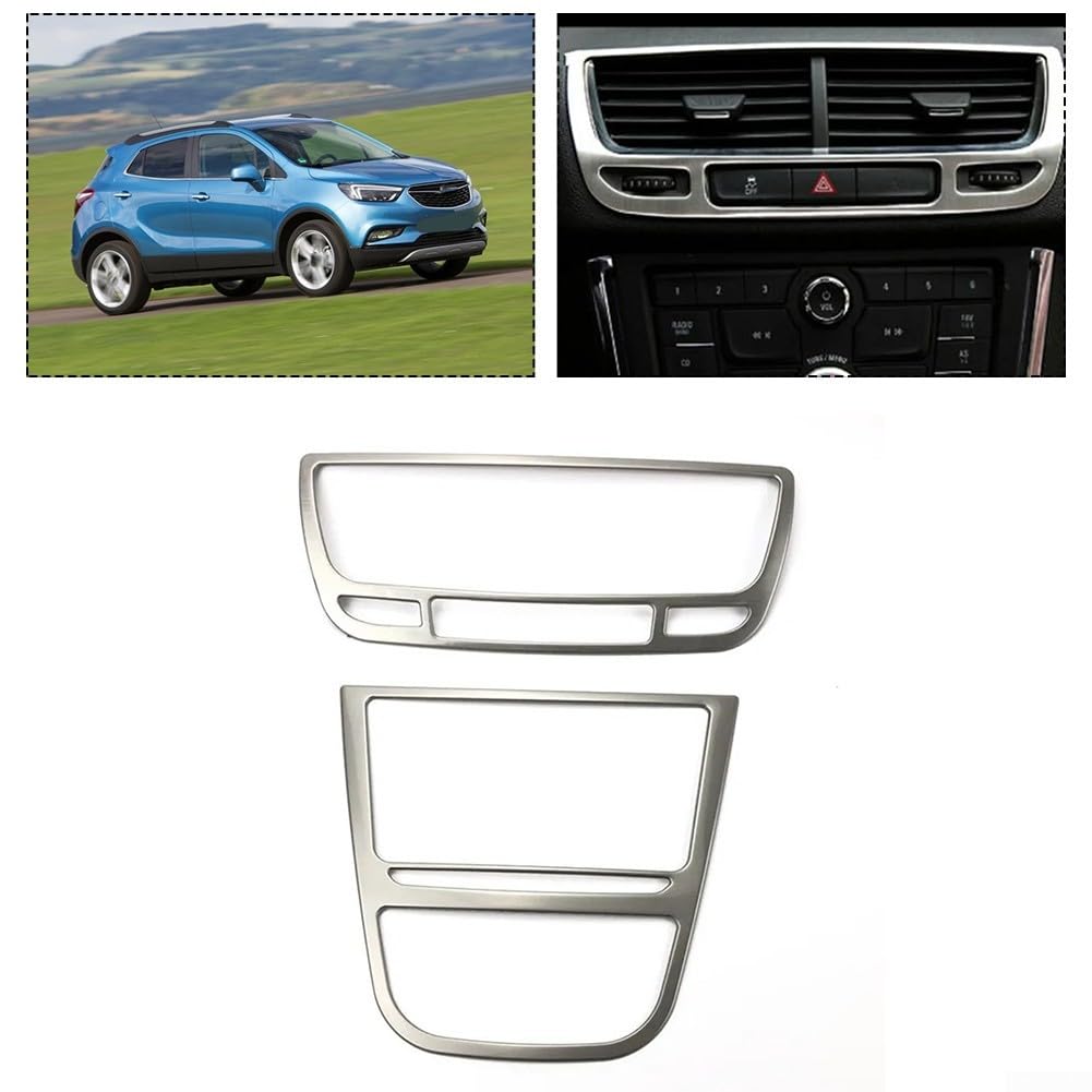 Moldura de salida de tablero para Opel para VAUXHALL para MOKKA 2013 2016, y elegante accesorio de acero inoxidable (B)