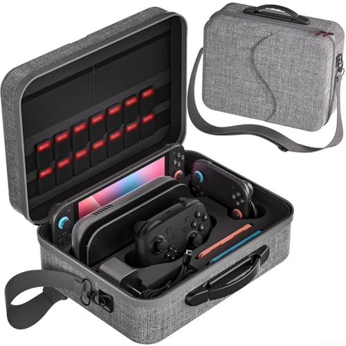 Funda de almacenamiento y transporte para Nintendo Switch 2 diseñada para mayor comodidad y durabilidad (gris)