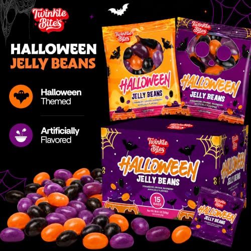 15 Pack Halloween Jelly Beans Candy – Bulk Trick or Treat Candies – Strawberry, Orange, Raspberry Delicious Flavors – Great Use, For Kids, Party Favor, Classrooms Partys, Goodie Bags, Boo Basket Stuffers - image 7