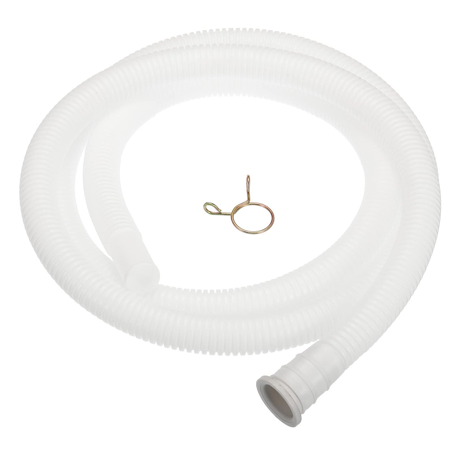 TA-VIGOR 16mm ID 6.6ft Universal Air Conditioner Drain Hose with Clamp 1pc