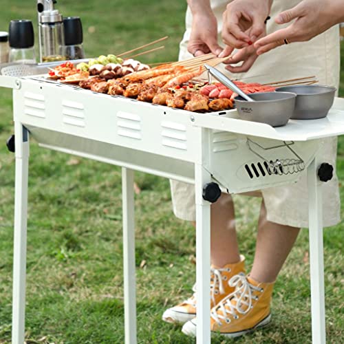 Barbecue au charbon de bois pliant compact pour éviter l'encombrement
