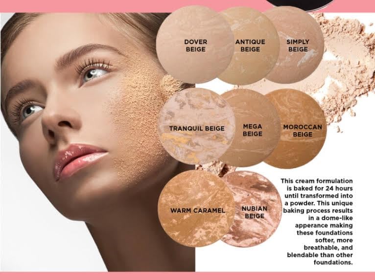 Jolie Baked Mineral Colour Tones Foundation - Ultra Beathable & Blendable Skin Perfecting Foundation (Mega Beige) - Image 3