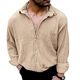 Photo Gallery huhaust top traspiranti da uomo vintage da lavoro vacanze camicie in tinta unita da uomo camicetta bianca a maniche lunghe con bottoni con colletto a risvolto vestibilità ampia per primavera e autunno Photo Gallery huhaust top traspiranti da uomo vintage da lavoro vacanze camicie in tinta unita da uomo camicetta bianca a maniche lunghe con bottoni con colletto a risvolto vestibilità ampia per primavera e autunno