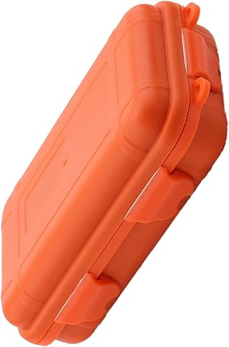 Miniatura 5 de Estuche rígido, caja de almacenamiento al aire libre a prueba de golpes, caja de contenedor sellada universal con espuma (naranja, L)