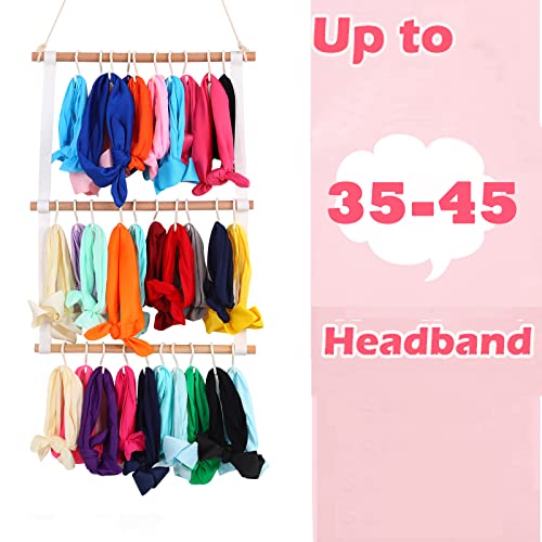Hipcheer Headband Holder For Baby Girls, 35 Hooks Headband Organizer For Baby Girls, Baby Headband Holder Organizer For Door,Closet,Wall #TOP2
