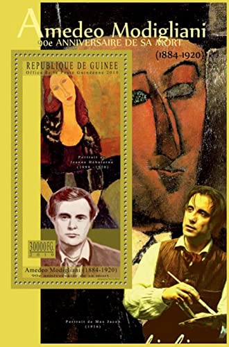Guinee 2010 Death of Amadeo Modigliani Stamps M/S MNH