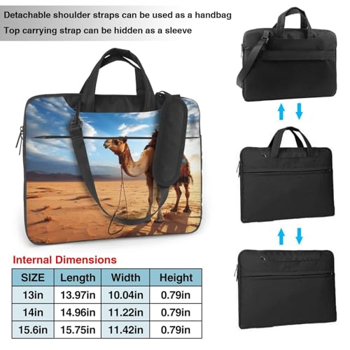 Maletín para portátil de 14 pulgadas Camel azul cielo miniatura 2