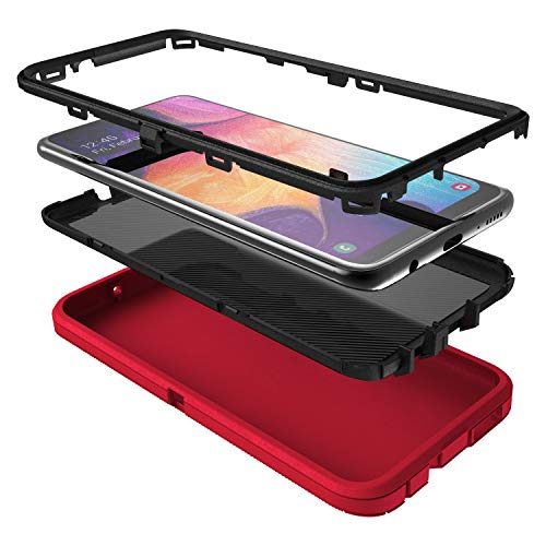 Mxx Heavy Duty Case For Samsung Galaxy A50 - (No Screen Protector) Drop Protection Tough Case For Galaxy A50 (Red) #TOP1