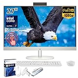 HP 2025 New 27 inch Touchscreen All in One Desktop PC, Intel Ultra 7 255U (Up to 5.2GHz, 12 Cores), 27" FHD Anti-Glare Touchscreen Display, 64 GB DDR5 5600MT/s, 2 TB Gen4 SSD, AI Boost, Windows 11 Pro