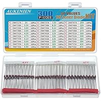 AUKENIEN 1W Diodo Zener 30 Value Diodos Surtidos Kit 3V 3,3V