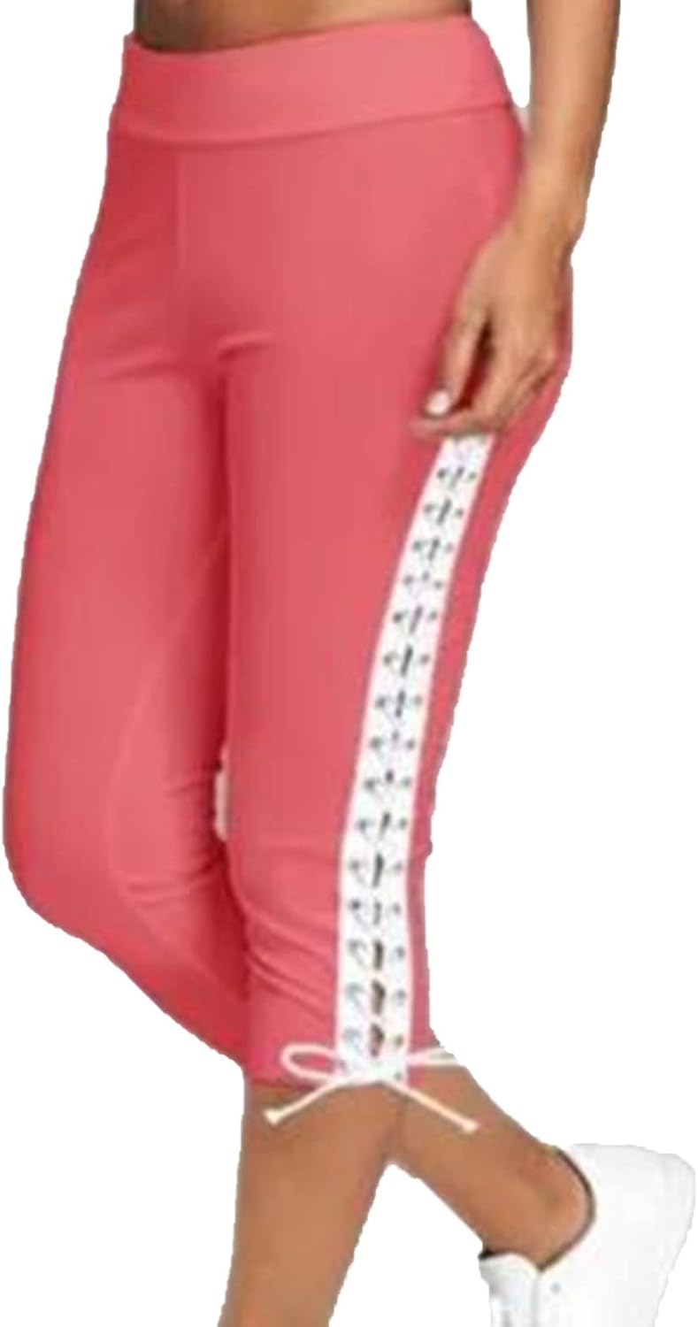 DGHM-JLMY Women Solid Bandage Elastic Waist Cropped Sexy Slim Fit Eyelet Strap Jogger Sweatpants Casual Jogging Pants