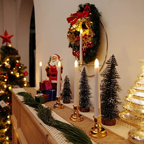 Homemory 9 Pcs Flameless Window Candles With Remote And Timer, 7.9 Inches Battery Operated Led Taper Candles With 4 Light Modes, Warm White Flickering Slowly/Fast Light (Batteries Not Included) #TOP7