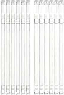 شريط حمالة صدر شفافة من السيليكون قابلة للتعديل للنساء،عرض 1سم،6 زوج