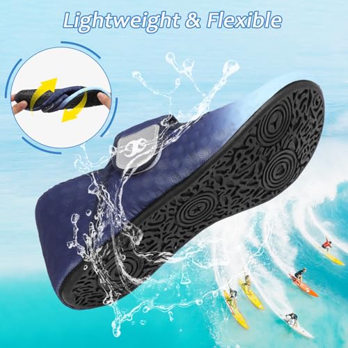 Image of Water Shoes for Women Men Barefoot Beach Swim Aqua Socks Summer Wide Slides Sandals Quick Dry Pool River Sea Sock Shoes