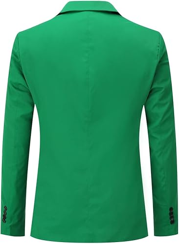 Miniatura 9 de YUNCLOS Chaqueta blazer casual con solapa con muescas de 1 botón para hombre