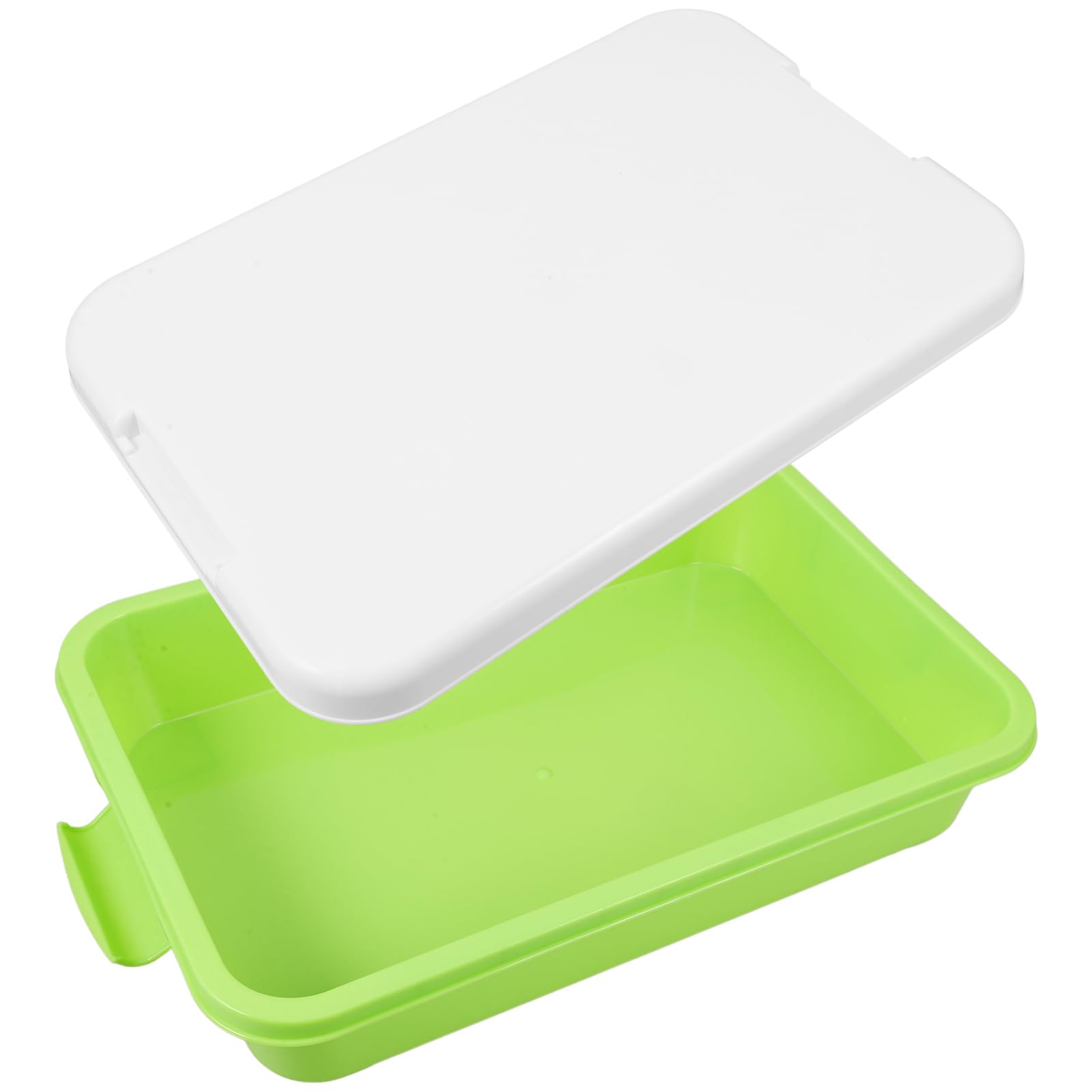 KONTONTY Portable Plastic Sand Tray with Lid for Outdoor Activities Versatile Storage Box for Sandbox Indoor Sandbox Craft Supplies and More