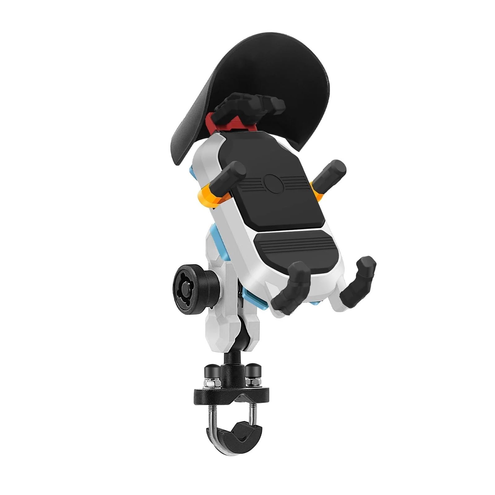 Telephone Moto Rotation Support De Téléphone De Moto Anti-Vibration Antivol Antichoc Support Guidon en Aluminium Support Rétroviseur pour Vélo 4,7 À 7,2 Pouces Porte Téléphone Vélo(Handlebar Holder)
