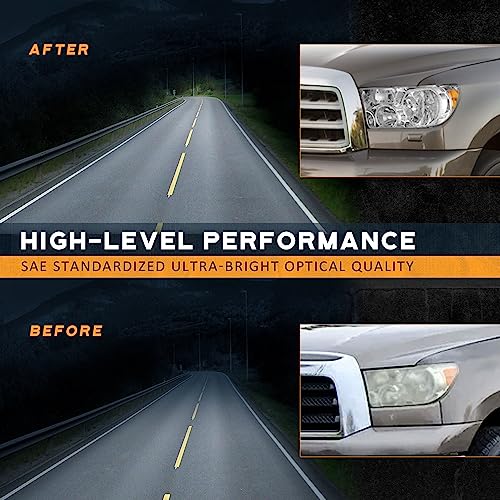 WEELMOTO Headlight For 2007-2013 Toyota Tundra (Fits Models WITHOUT Level Adjuster Only) For 2008-2017 Toyota Sequoia (Fits 12-14 Sequoia Models WITHOUT Headlight Washer Only) by WEELMOTO - Image 9