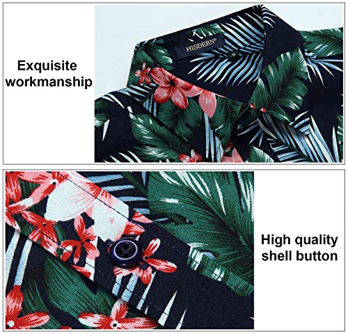 Image of Men's Hawaiian Shirts Short Sleeve Aloha Shirt for Men Casual Button Down Tropical Hawaii Floral Shirt Summer BeachParty