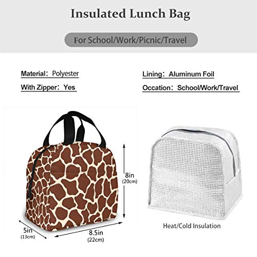 Antspuent SIBALIU486-120440621 Colored Giraffe Pattern Lunch Bag thumb #5