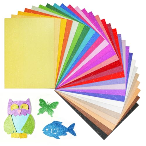 Papier cartonné pailleté A4 250g de 28 couleurs pour le scrapbooking