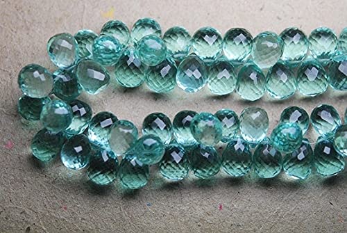 Quartz vert en perles gouttes facettées pour créer des bijoux élégants du quotidien