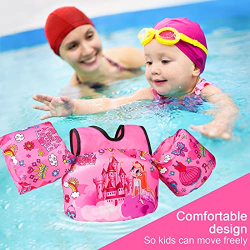 Kids Swim Vest for Children Learn Swimming Training, Faxpot Toddler Swim Aid Floats with Shoulder Harness Arm Wings for 30-60 lbs Boys/Girls Sea Beach Pool