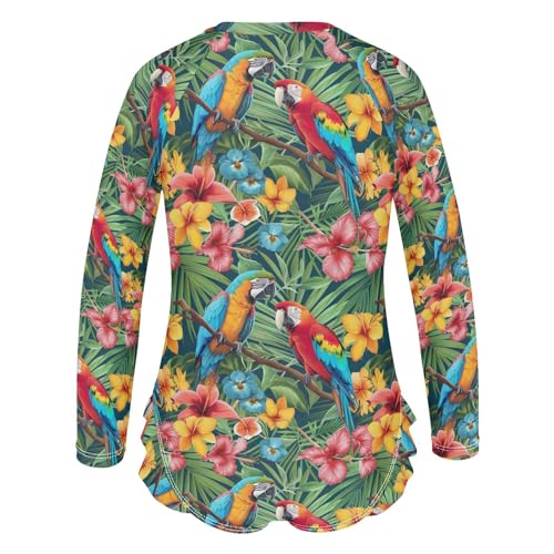 Girls One Piece Swimsuits Long Sleeve Rash Guard Bathing Suit UPF 50+ Swimwear for Toddler Kids Little Girls 3-12T3