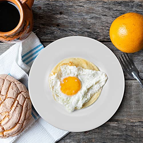 Hsdt Melamine Dinner Plates Melamine Salad Plates 8 Inch Round White Plates Set Of 6,Pyw-8-06 #TOP4