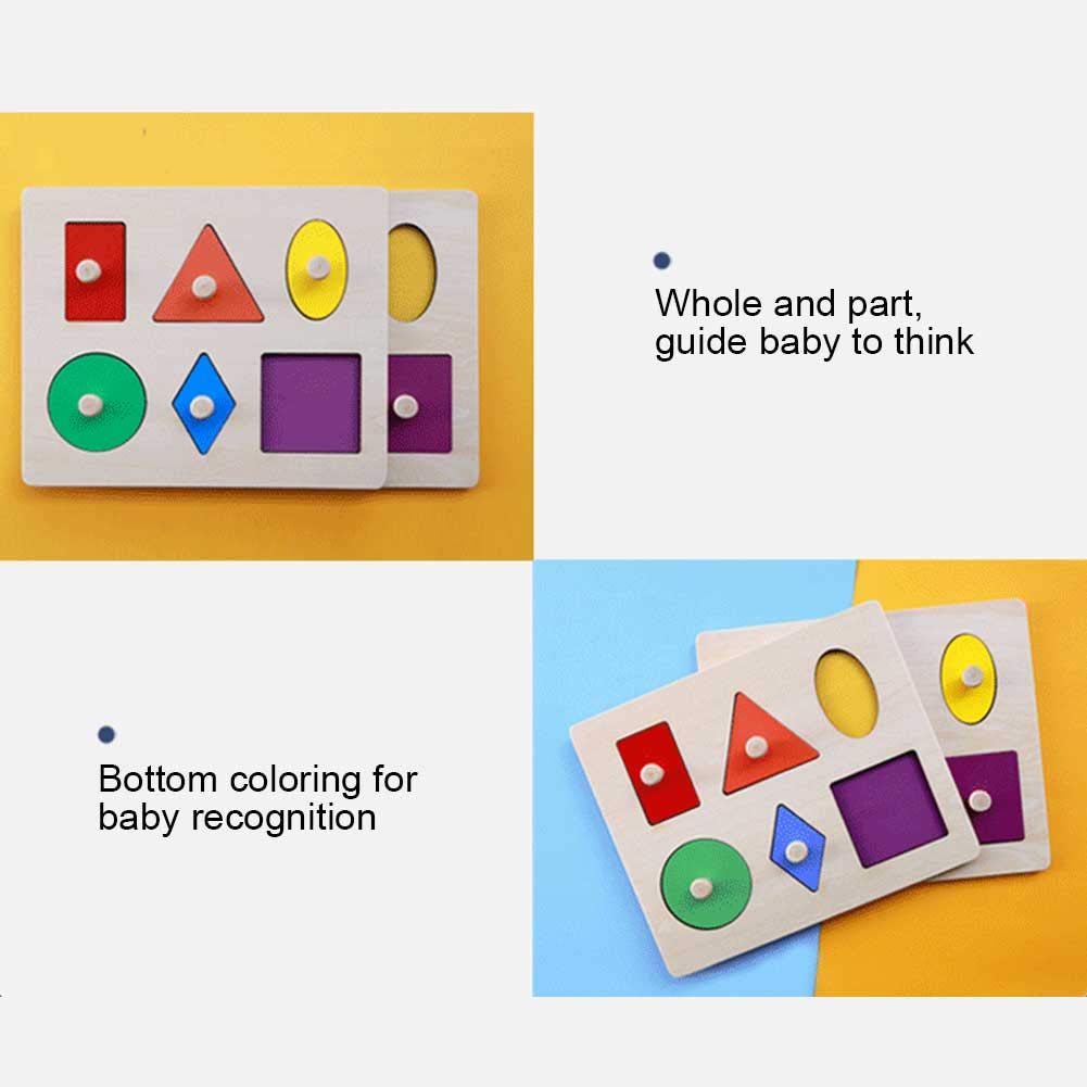 Jeu De Correspondance De Formes Géométriques - Puzzle éducatif Pour Enfants, 32 Blocs Colorés, 30 Cartes - 18.5x17x5.5 Cm - 7