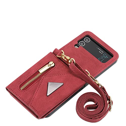Étui portefeuille en cuir pour Samsung Flip4 : l'élégance d'une mini sacoche chic