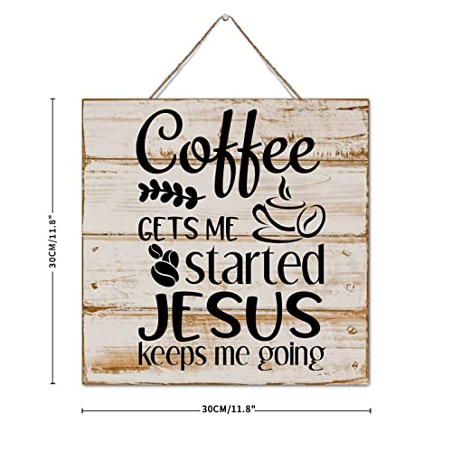 Décoration murale bois Jesus Keep Me Going plaque chrétienne 30,5 cm