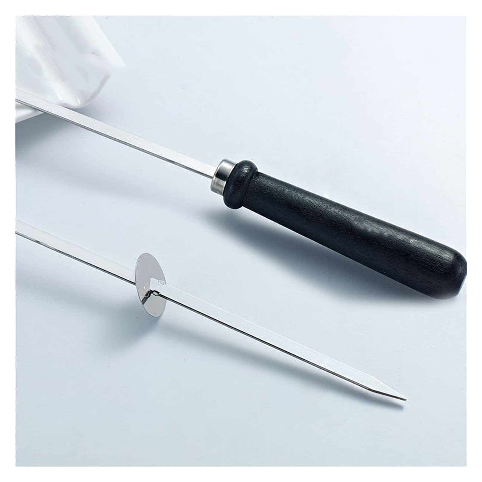 40 Spiedini Piatti In Acciaio Inox Con Manico In Legno - Lucky Sheep - Barbecue