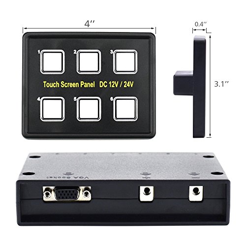 Cllena 12V/24V Dc 6 Gang Led Switch Panel Slim Touch Control Panel Box For Car Marine Boat Truck Rv Caravan #TOP4