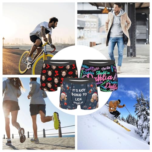 Custom Boxers Underwear for Men Personalized Funny Boxers with Face on Them Customized Gift for Him Boyfriend4
