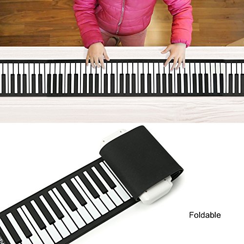 Lujex Keyboard Piano Standard 88 Keys Portable Roll Up Piano For Kids Adults (White, 88Keys) #TOP6