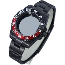Modified Black PVD 40mm Steel Watch Case Sapphire Glass for NH34 NH36 NH35 8215 ETA2824 PT5000 Movement Parts