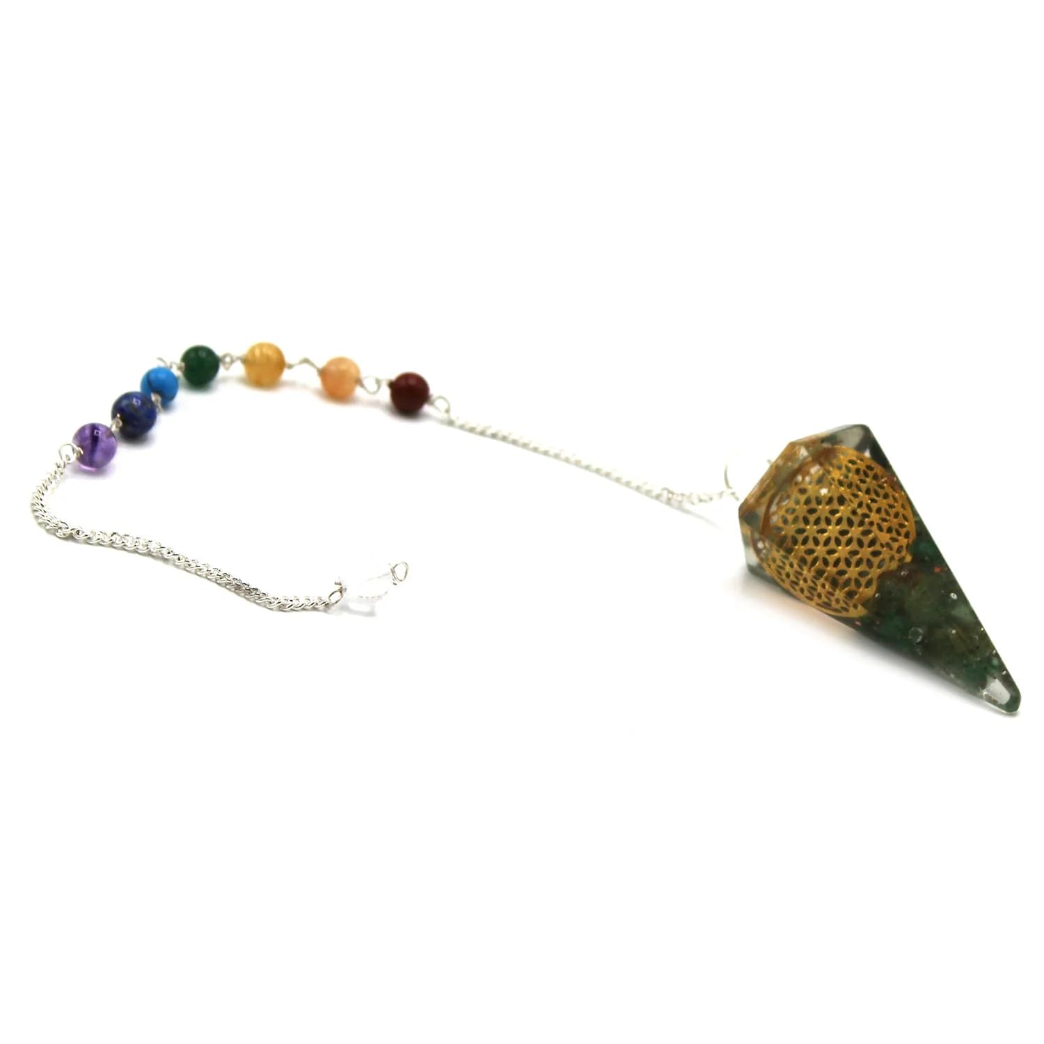 Ancient Wisdom Orgonite Power Chakra Pendulum Flower Of Life