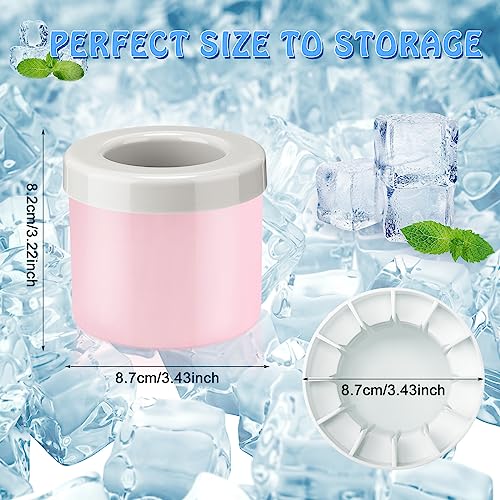 Moldes cilindricos de silicona para cubitos de hielo, 4 piezas miniatura 2