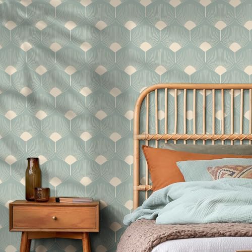 Papier peint art déco imperméable pour rénover une salle de bain - 6