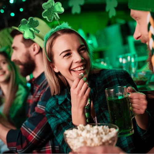 Serre-tête trèfle Saint-Patrick : accessoire costume alien en polyester et tissu pour cheveux