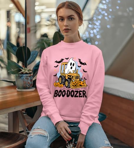 Boo-Dozer Sweatshirt Truck Ghost Pumpkin Funny Halloween Construction Shirt4