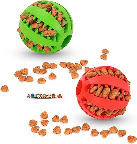 Image of Juguetes, Pelota para Perros Indestructible. Bola masticable resistente a las mordeduras con comedero en sus ranuras Ideal para la limpieza de dientes y entretemiento de sus mascotas (Blue)