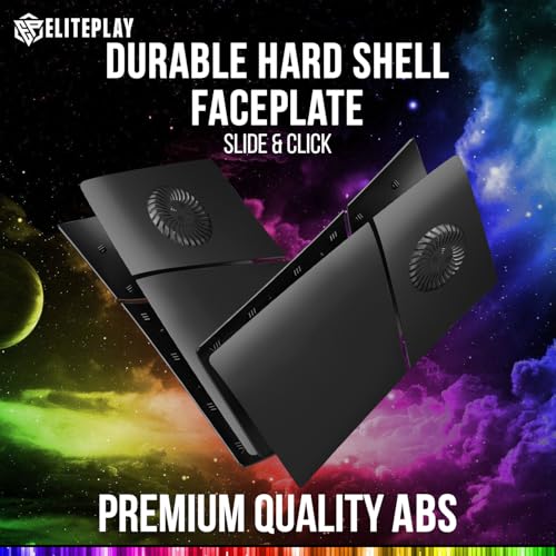 Façade numérique fine noire d'une finition premium pour PS5 Slim