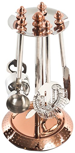 Bel-Air 5 Piece Hanging Bar Tool Set, Copper