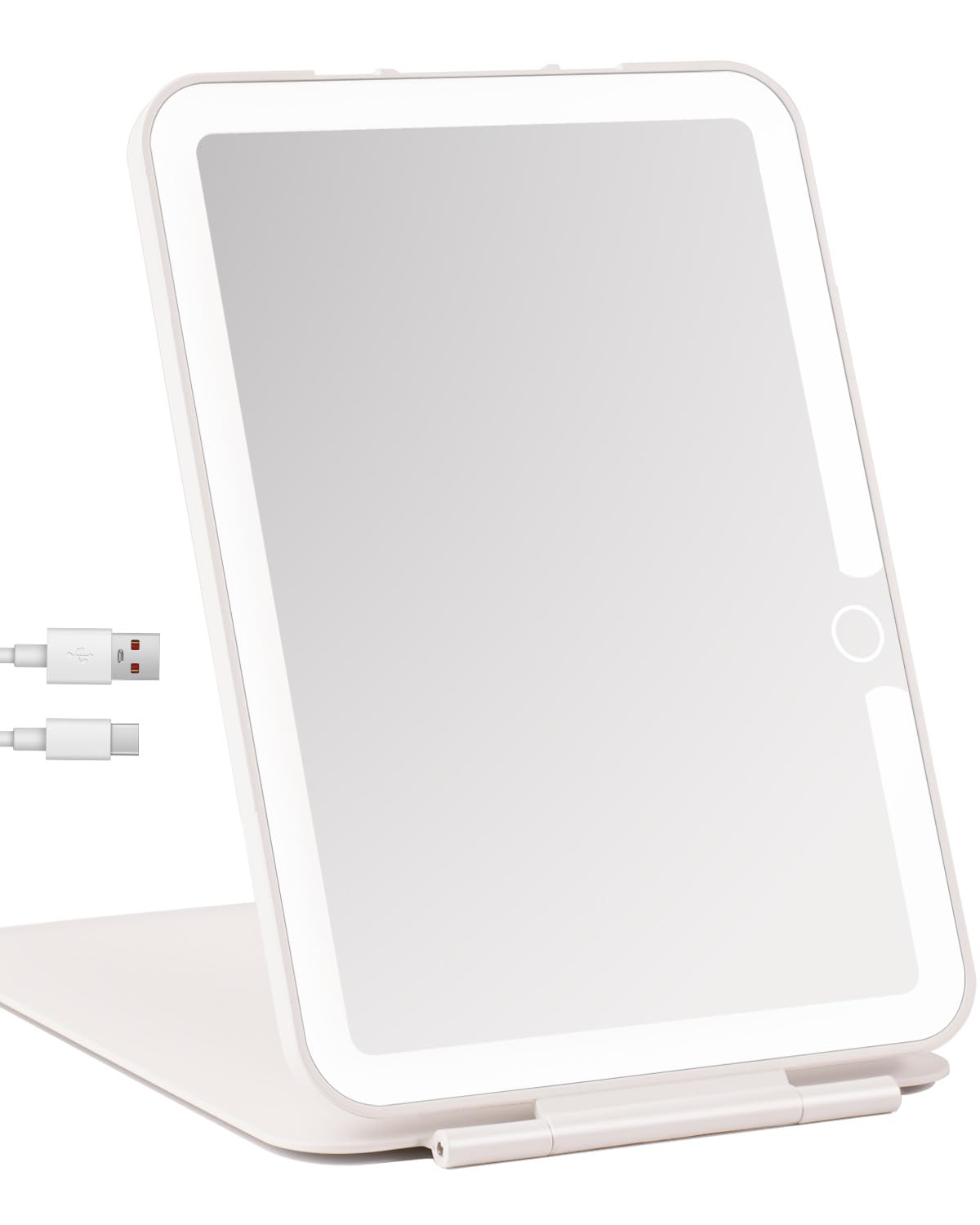 LUKYMIRO Rechargeable Travel Makeup Mirror with Lights