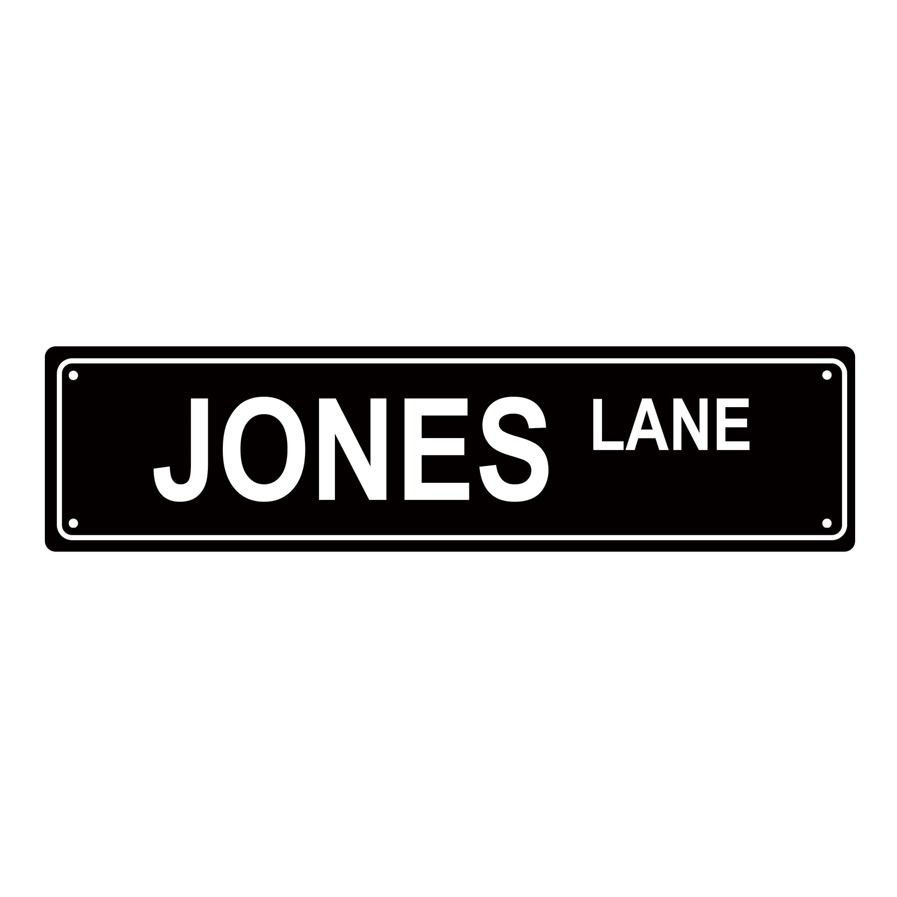 Jones Lane People Metal Tin Street Sign Bar Cafe Garage Cave Home Room Wall Bathroom Farmhouse Garden Porch Patio Decor,4x16 Inch