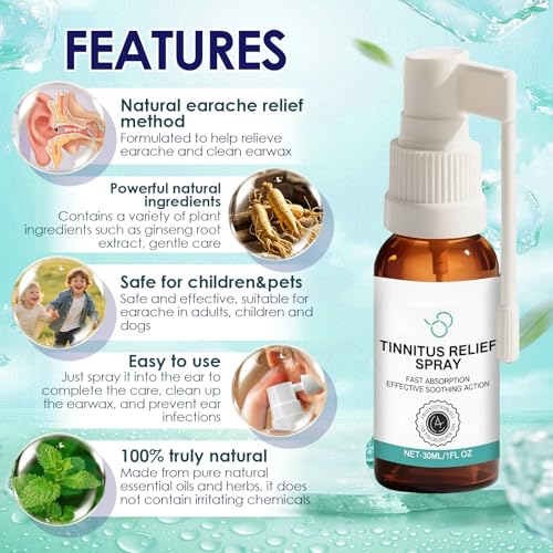 30ml Ohrenschmalz Entferner Spray, Leichte Anwendung Ohrentropfen Für Erwachsene Zur Sanften Reinigung, Für Tägliche Pflege