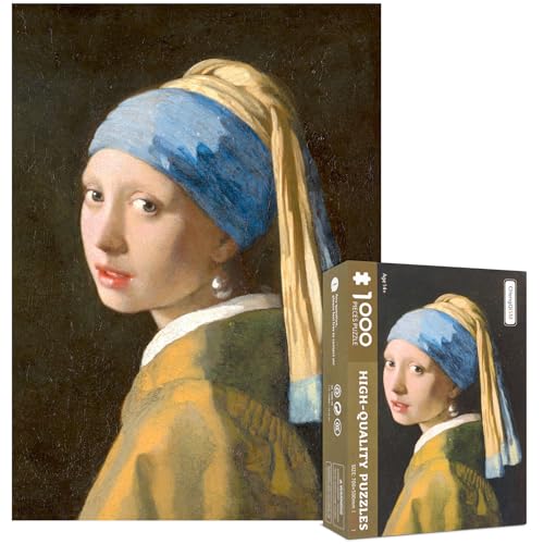 CHengQiSM 1000ピース ジグソーパズル Het meisje met de parel 名画 パズル 絵画 ペインティング おしゃれ インテリア プレゼント(70×50cm)