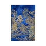 OQUAJK Póster de lienzo con paisaje oriental para decoración de pared, pinturas para sala de estar, dormitorio, 20 x 30 cm